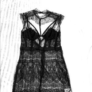 Lace see through dress